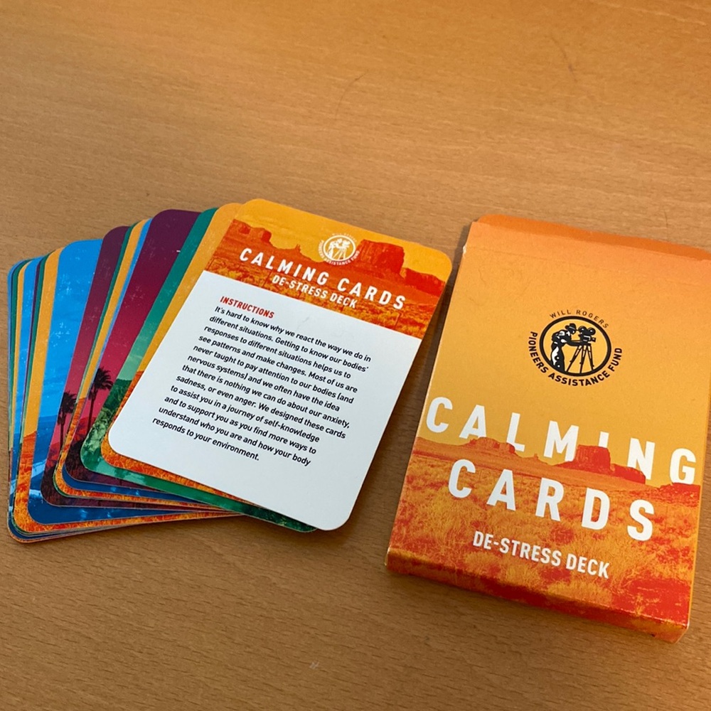 Stress kit: fidget cube & calming cards